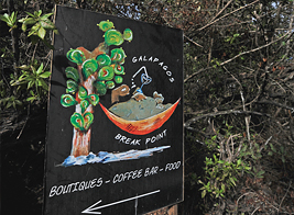 ガラパゴス現地のレストラン看板デザイン