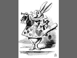 『不思議の国のアリス』の白ウサギ